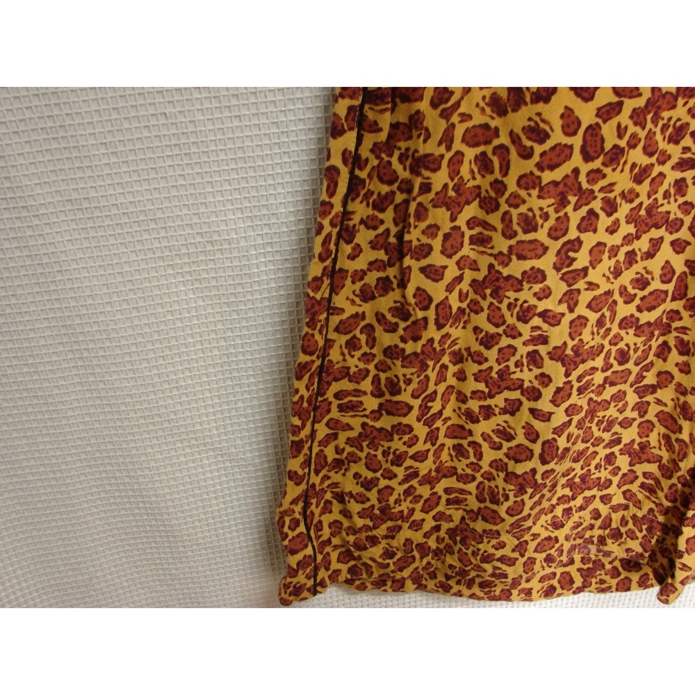 Free People Bennie Leopard Print Wide Leg Button Fly Pants Size 4 Casual Office - Picture 5 of 14